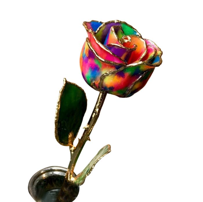 24K Gold Dipped Long Stem Genuine Rose in Beautiful Gift Box MSRP $388 