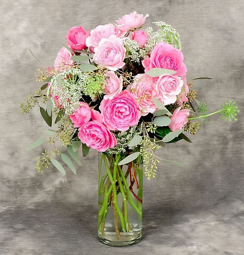 Pink and White Breast Cancer Awareness Flower Bouquet
