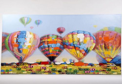 Hot air balloons oil painting