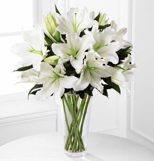 Always in my Heart funeral flower arrangement of all white flowers Small