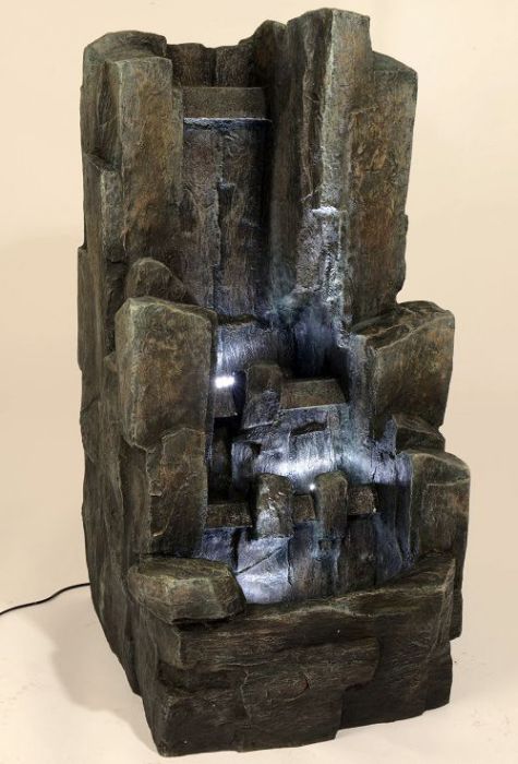 Rock waterfall fountain with LED light