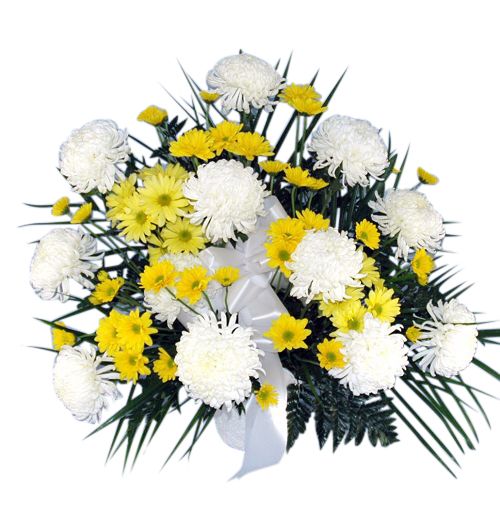 Simply Sympathy Funeral Mache of assorted fresh flowers