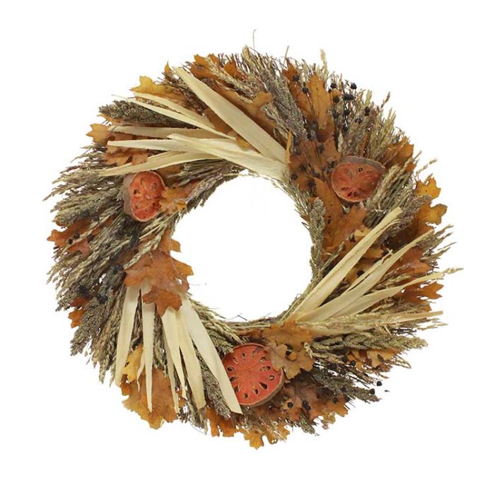 Autumn Quince Dried Wreath