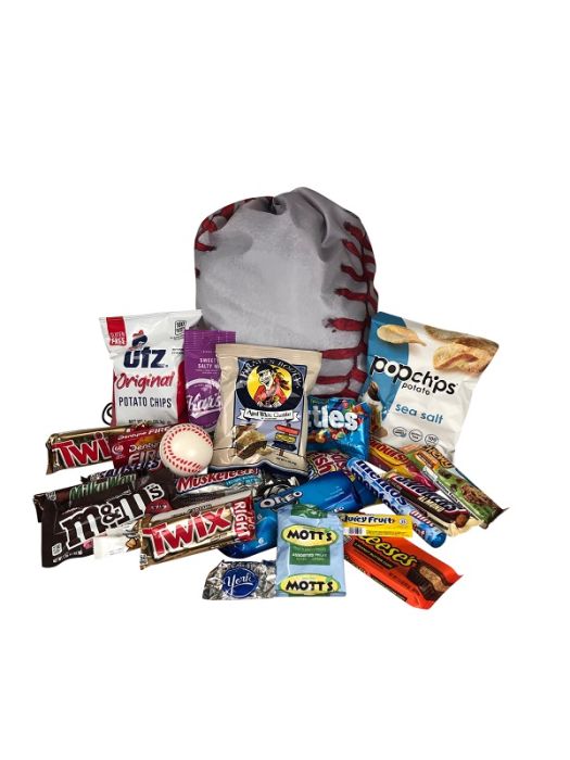 Baseball themed snack gift