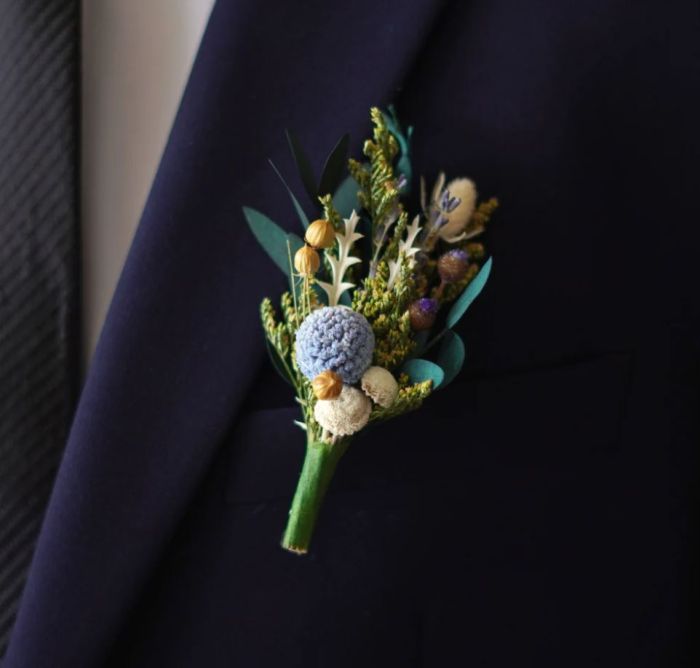 Colored Boutonniere Pin