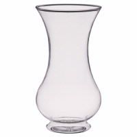 Clear vase for wrapped flower bouquets