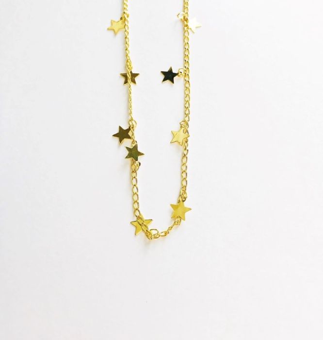 Boho Style Star Coin Necklace- Gold