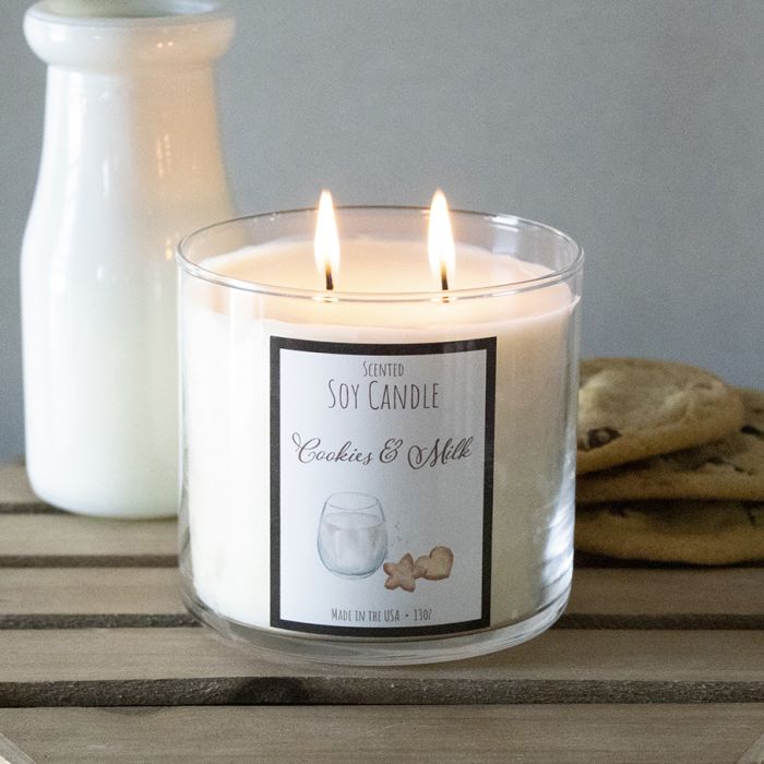 Cookies and Milk Scented Soy Candle