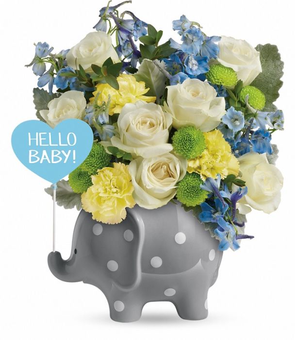 Hello Sweet Baby Boy Bouquet - Standard