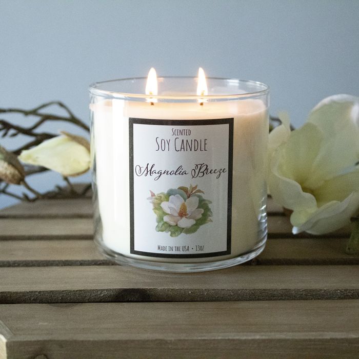Magnolia Breeze Scented Soy Candle