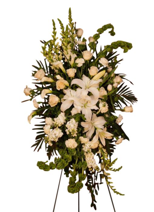 Unique Beauty, Funeral Flower Easel Spray