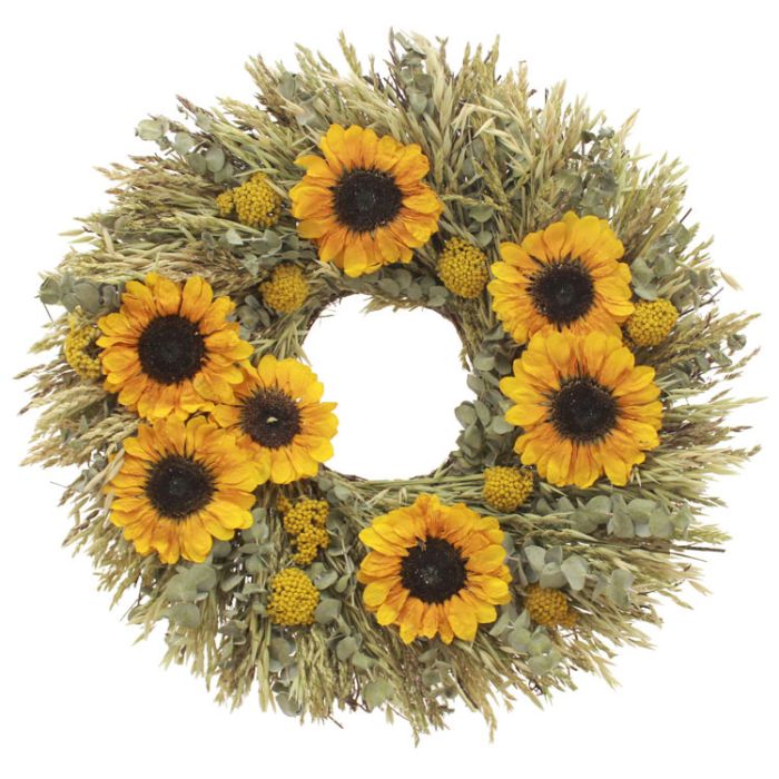 Natural Sunflower Wreath