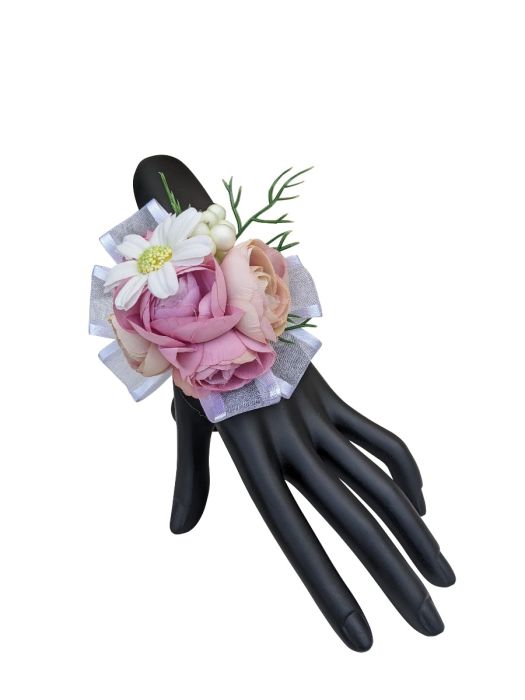 Peony Party Pink Silk Corsage