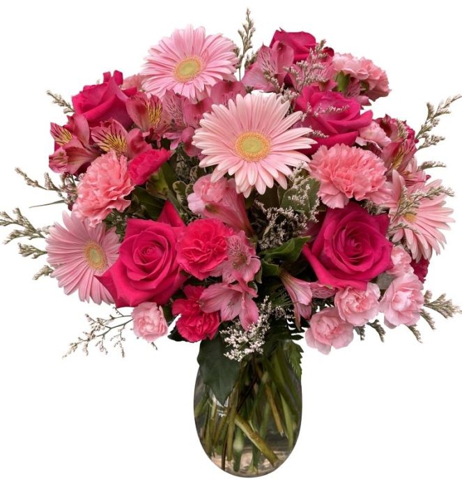 Pink Blooms Vase- Premium