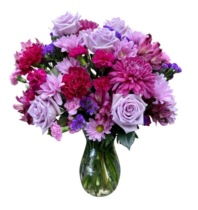 Purple Blooms Vase- Premium