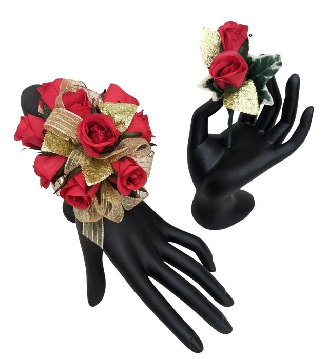 Holiday Red Silk Flower Promo Combo