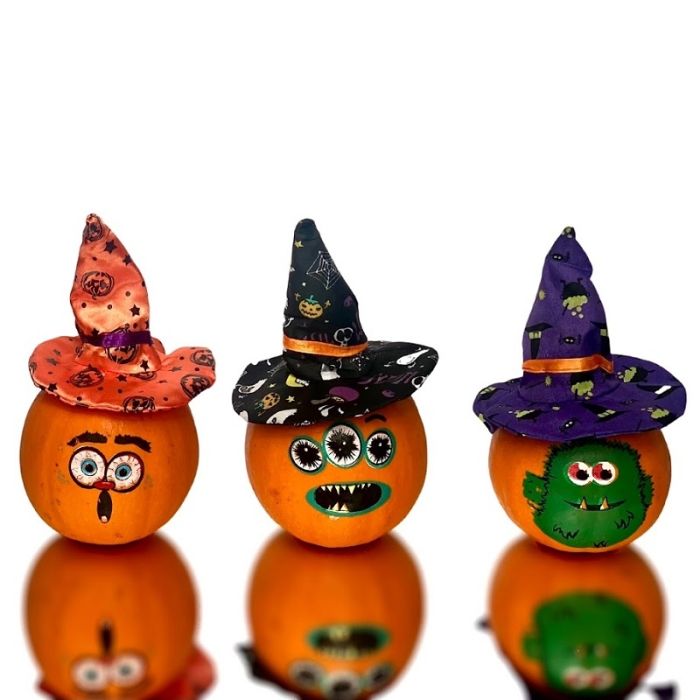 Mini Painted Halloween Pumpkins