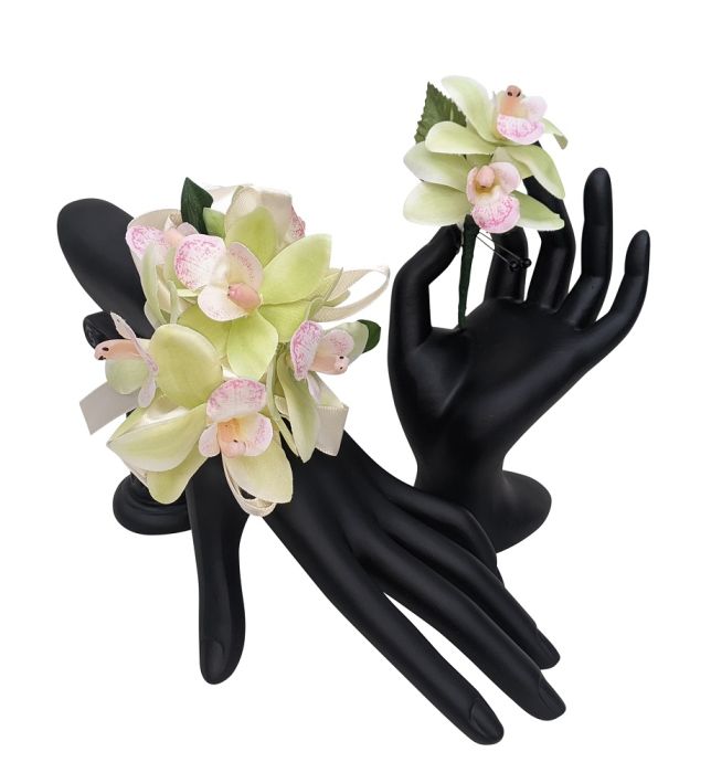 Silk Green Orchid Prom Flower Combo