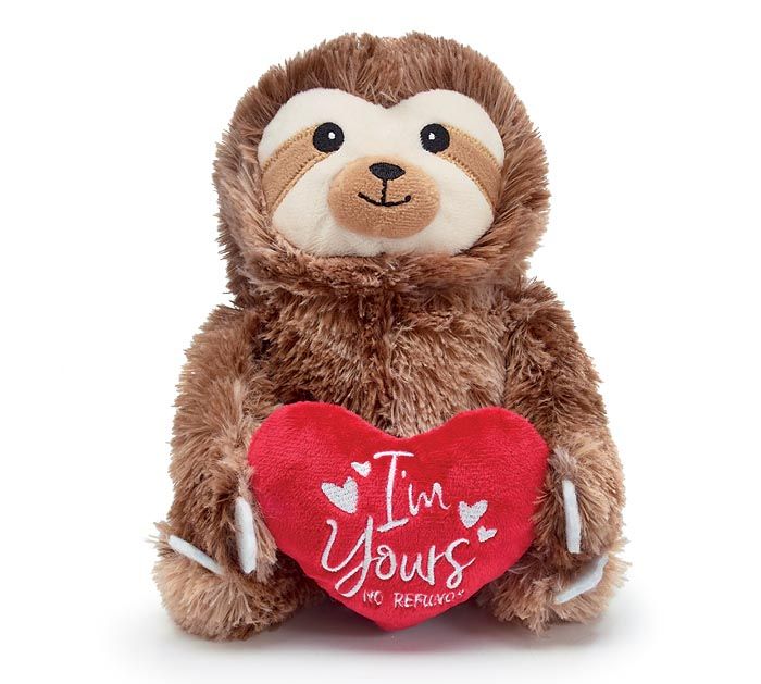 Sloth with red heart for Valentines Day