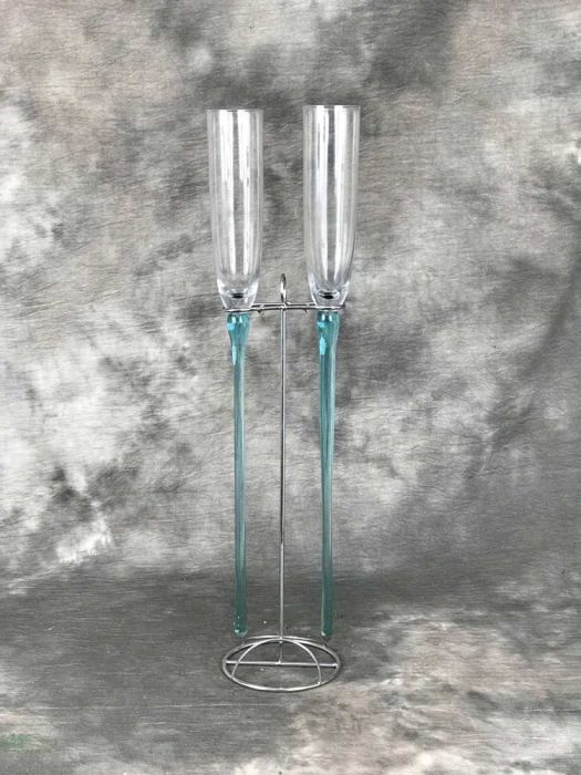 Champagne Glass Set with Stand